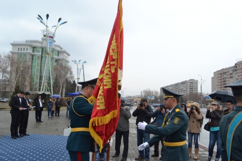 Копия знамени  72-ой Гвардейской стрелковой дивизии  прибыла в Усть-Каменогорск