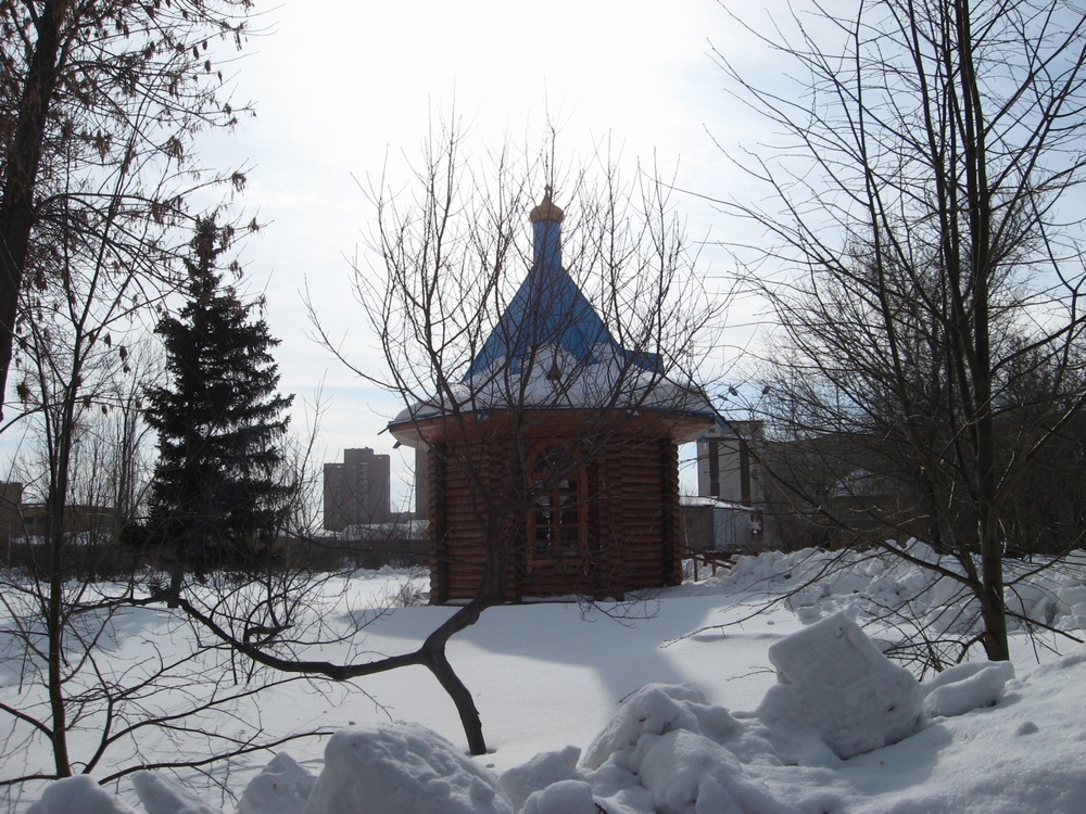 Часовня в парке Жастар зимой (им. Кирова)